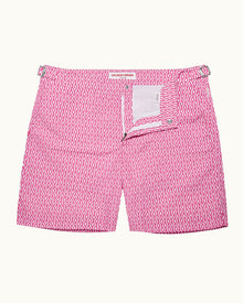 Wham/White Alado Geometric Print Mid-Length Swim Shorts | Wham/White