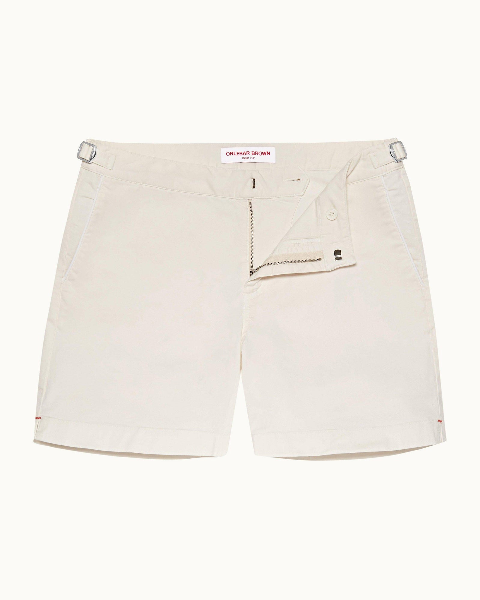 Bulldog Cotton Twill White Sand Mid-Length Cotton Twill Shorts | White Sand