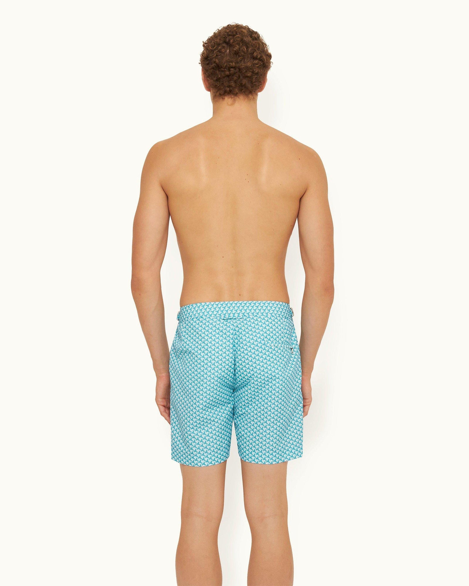Bulldog Crystal Sea Gyre Mid-Length Swim Shorts | Crystal Sea