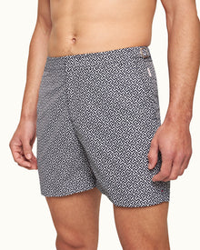 Bulldog Skydiver/Cloud Mid-Length Swim Shorts | Navy