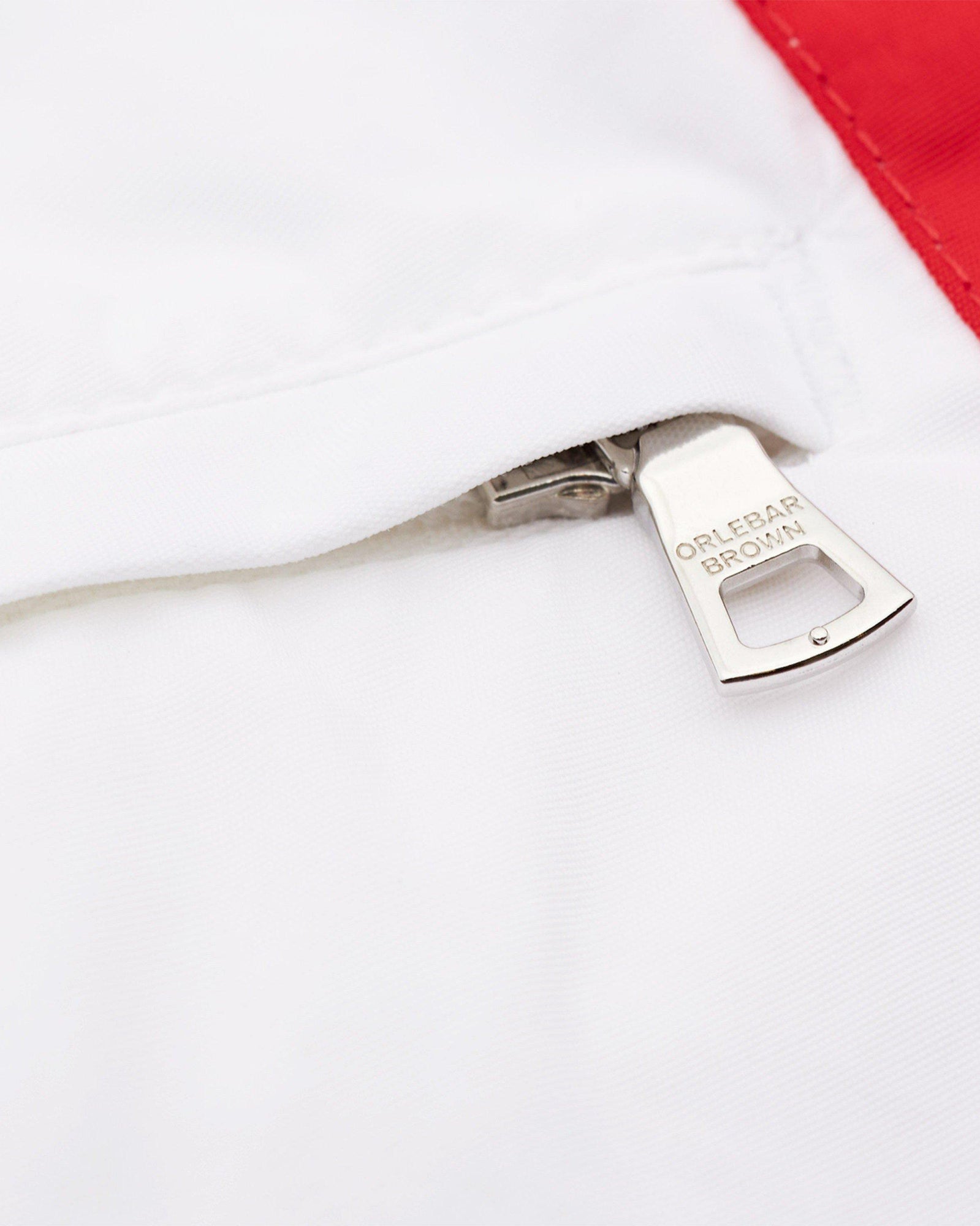 Bulldog White Panel Mid-Length Swim Shorts | White