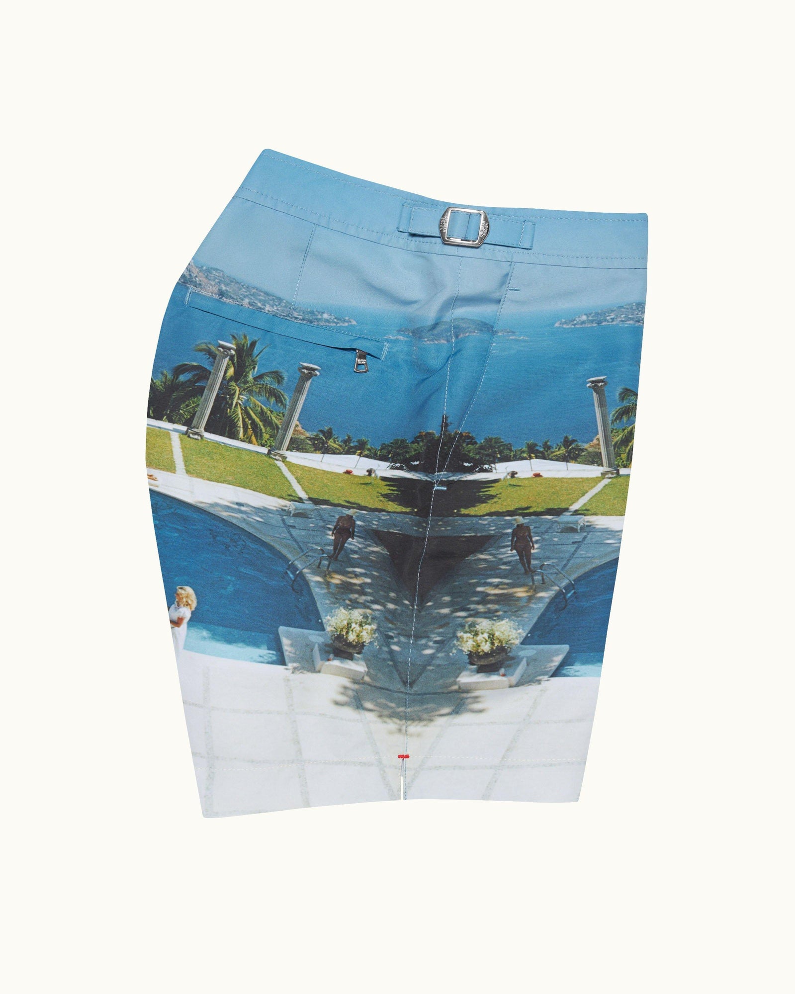 Bulldog Pacifico Photographic Print Mid-Length Swim Shorts Woven In France | Pacifico