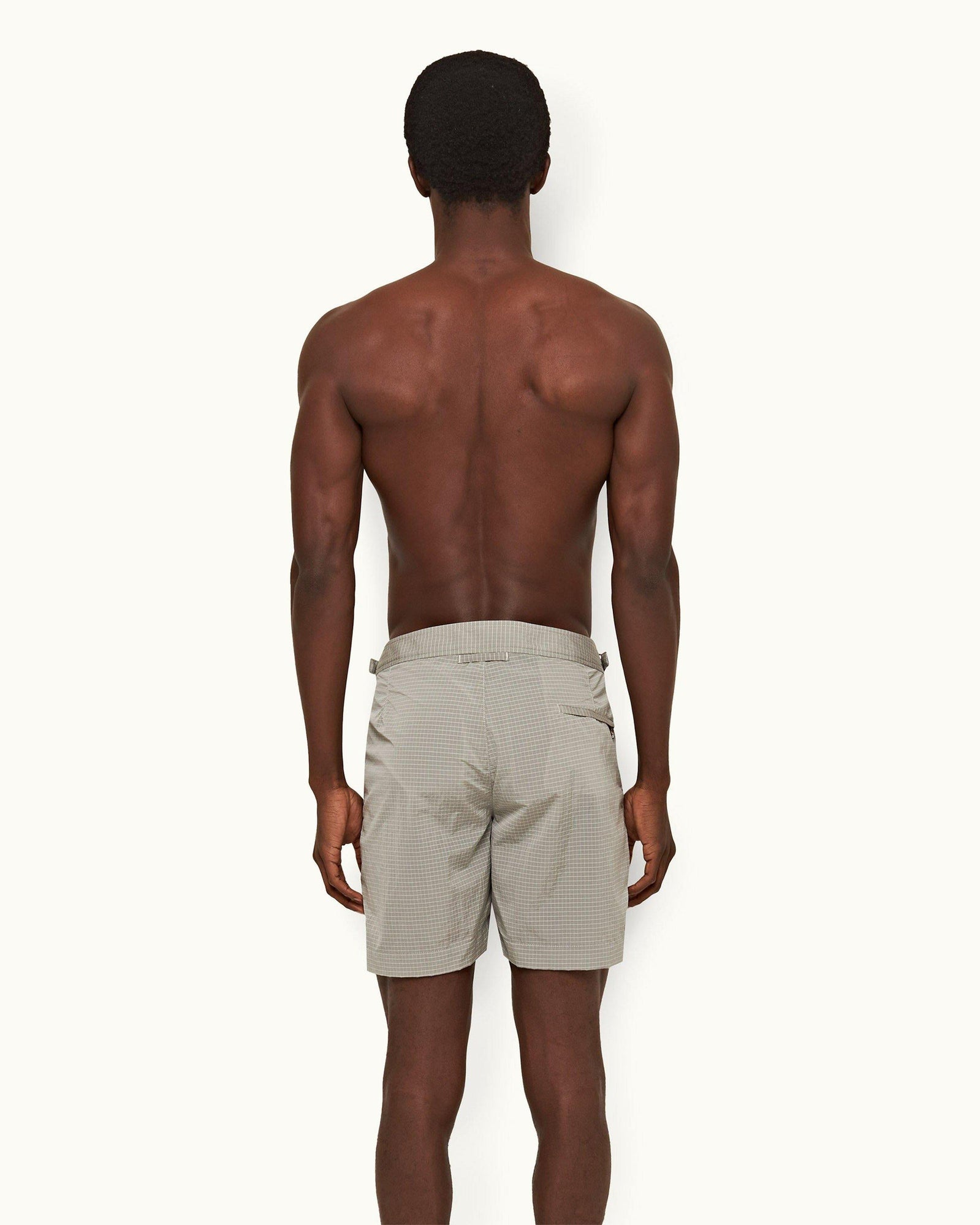 Seal Grey Ripstop Mid-Length Swim Shorts | Seal Grey