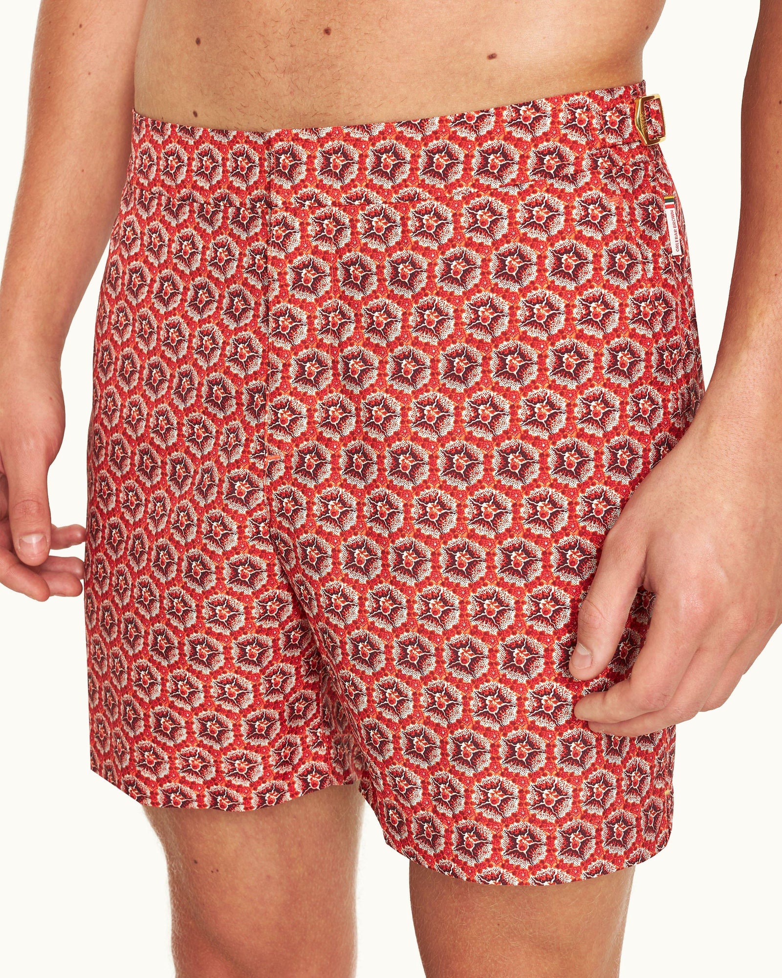 Bulldog Firestone Roseate Print Mid-Length Swim Shorts | Firestone