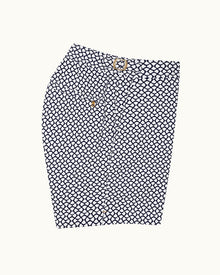 White Sand/Night Iris Jacquard Gila Mid-Length Swim Shorts | White Sand/Night Iris