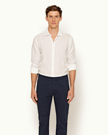 Campbell Navy Slim Fit Stretch Chinos | Navy