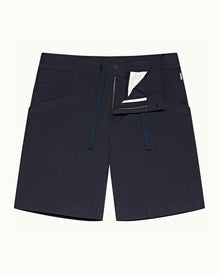 Night Iris Relaxed Fit Poplin Shorts | Night Iris