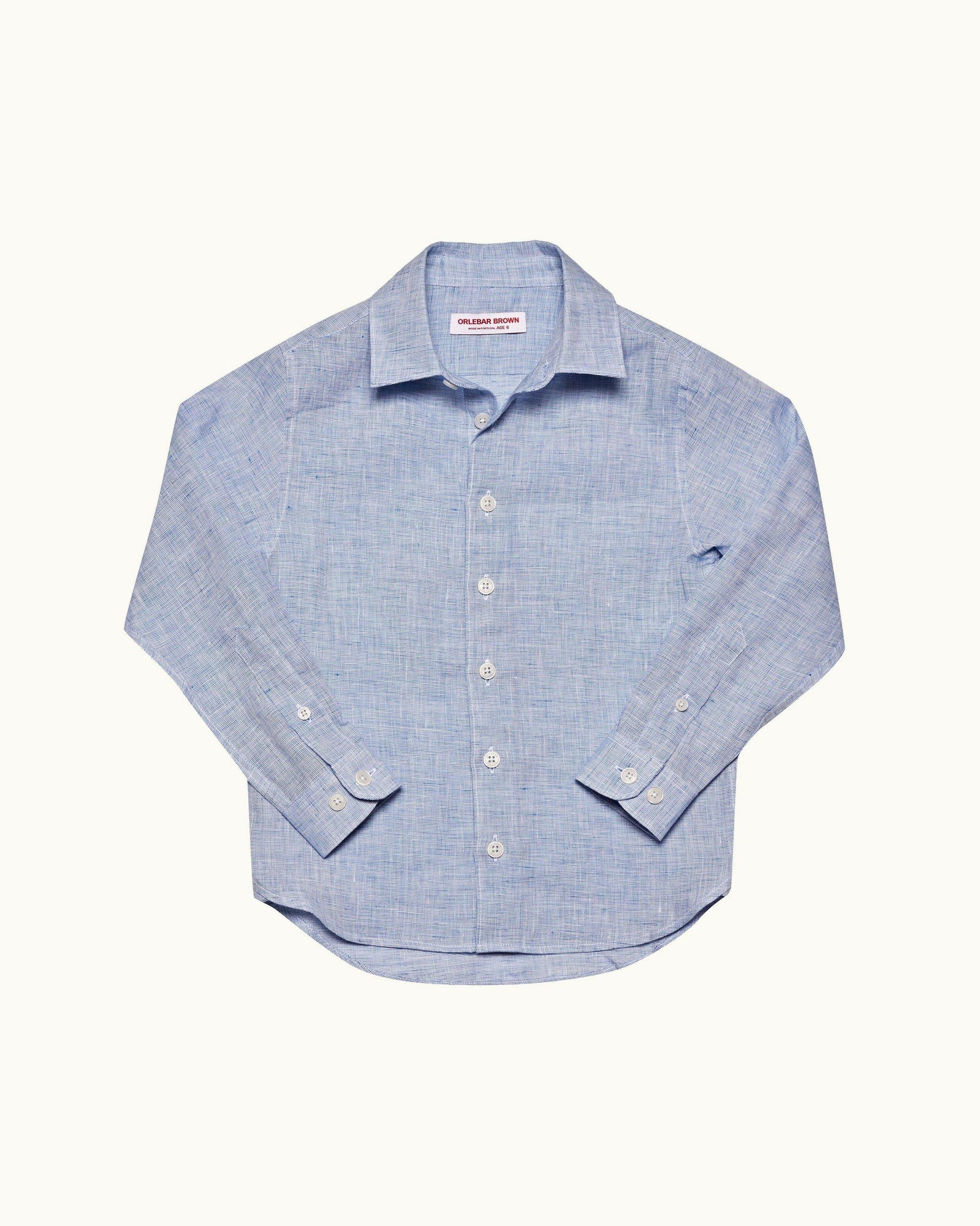 Children | Diego Linen Shirt | Navy/White