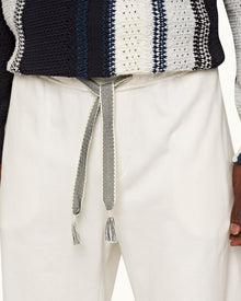 Sea Mist Classic Fit Textured Cotton Sweatpants | Sea Mist