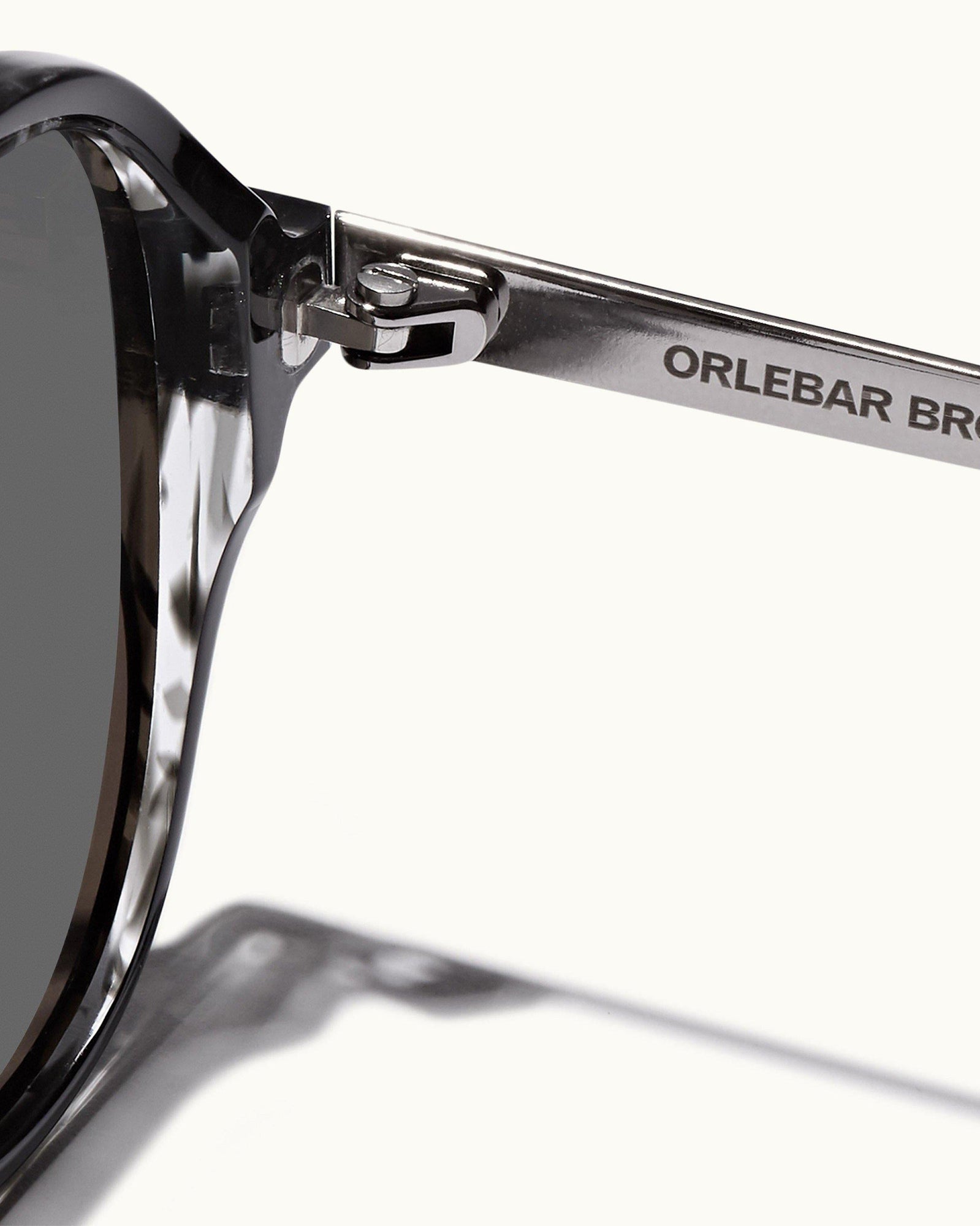 Estoril Black/Shiny Steel Double Bridge Sunglasses | Black/Shiny Steel