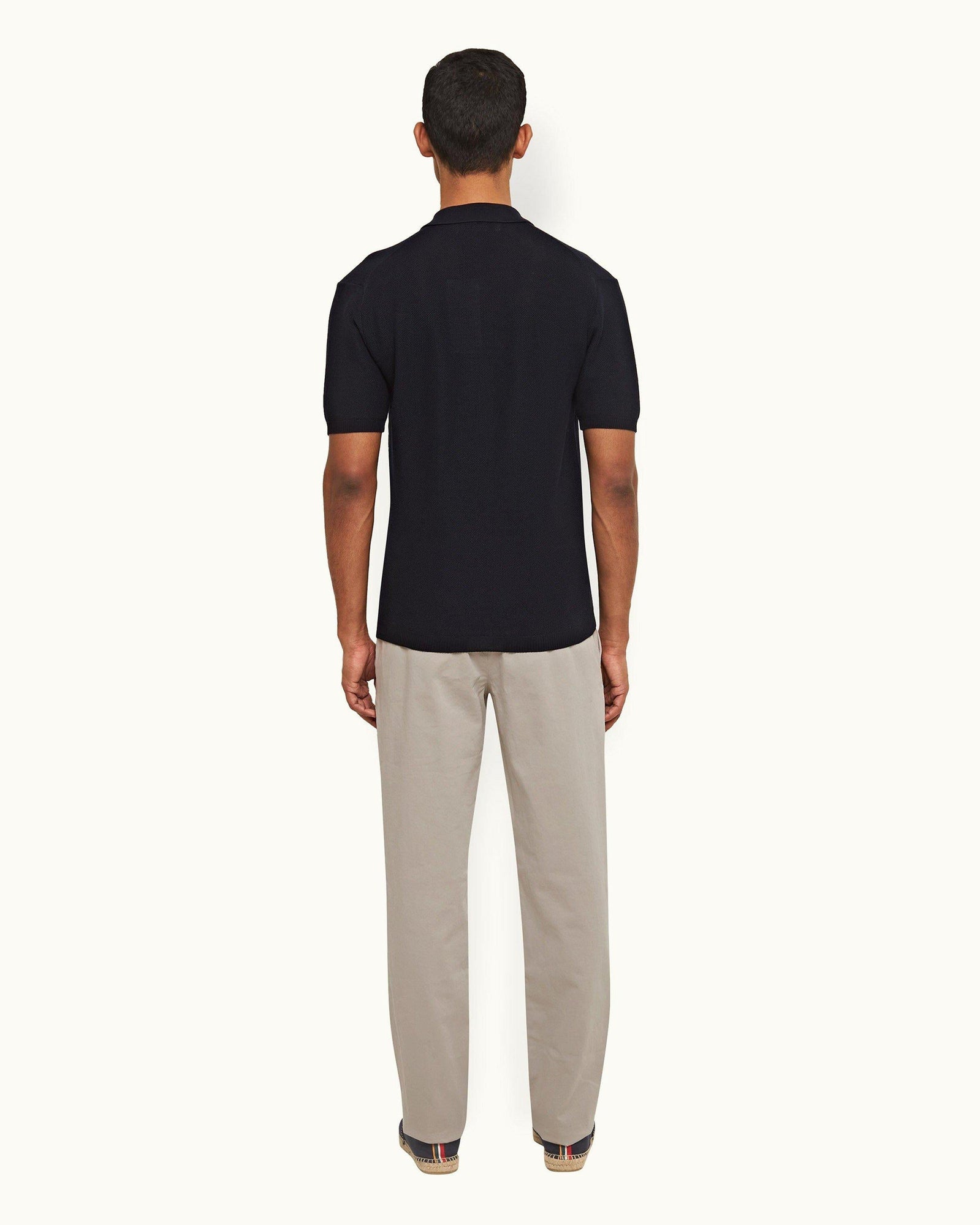 Seal Grey Tailored Fit Stretch-Cotton Chinos | Seal Grey