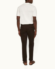 Fallon Stretch-Cotton Truffle Tailored Fit Stretch-Cotton Trousers | Truffle