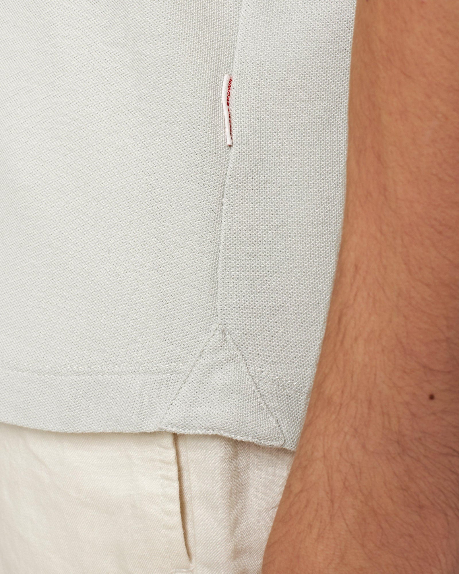 Felix Resort Collar Cotton-Modal Polo Shirt In White Jade | White Jade