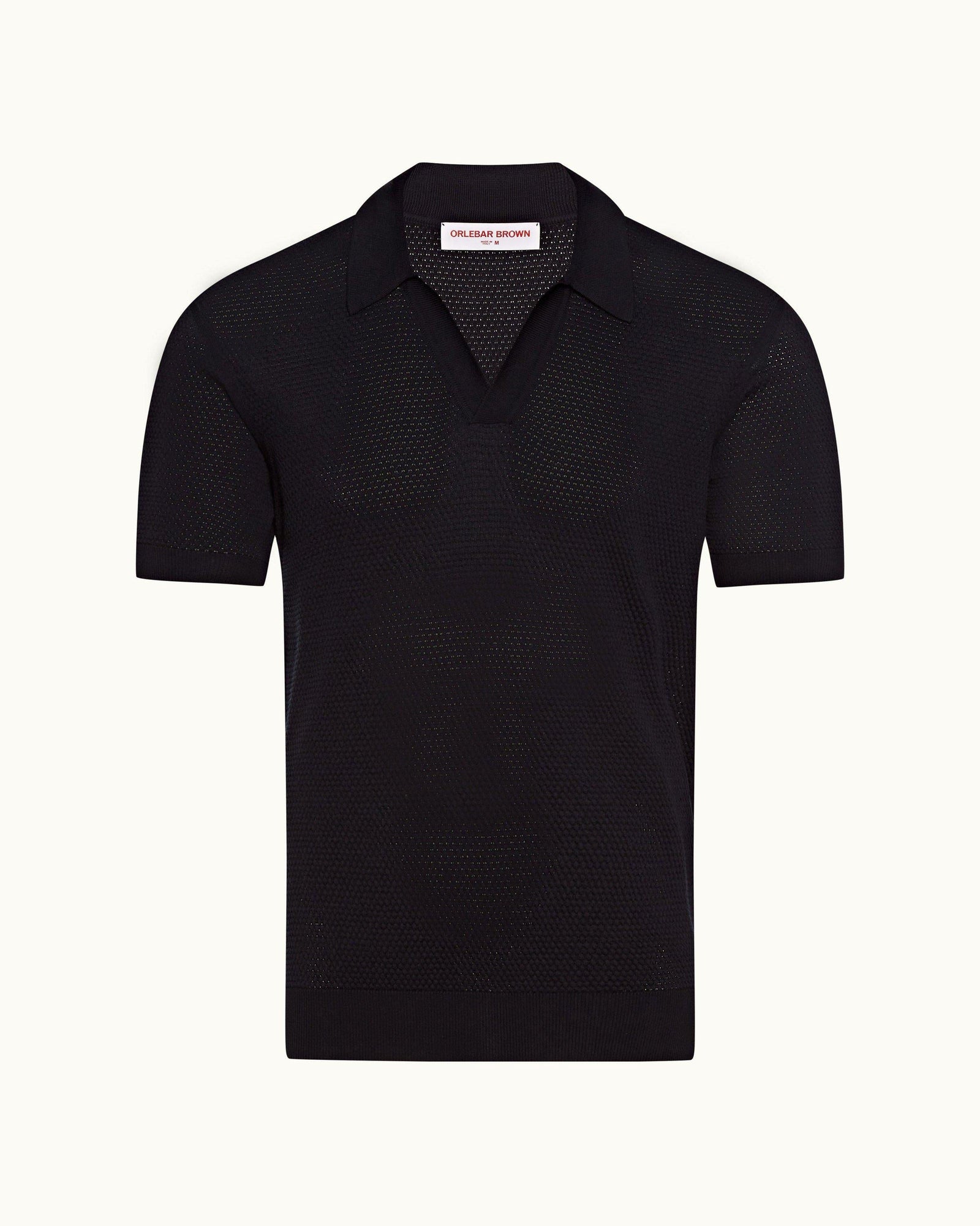 Galliot Ink Tailored Fit Knitted Cotton Polo Shirt | Ink