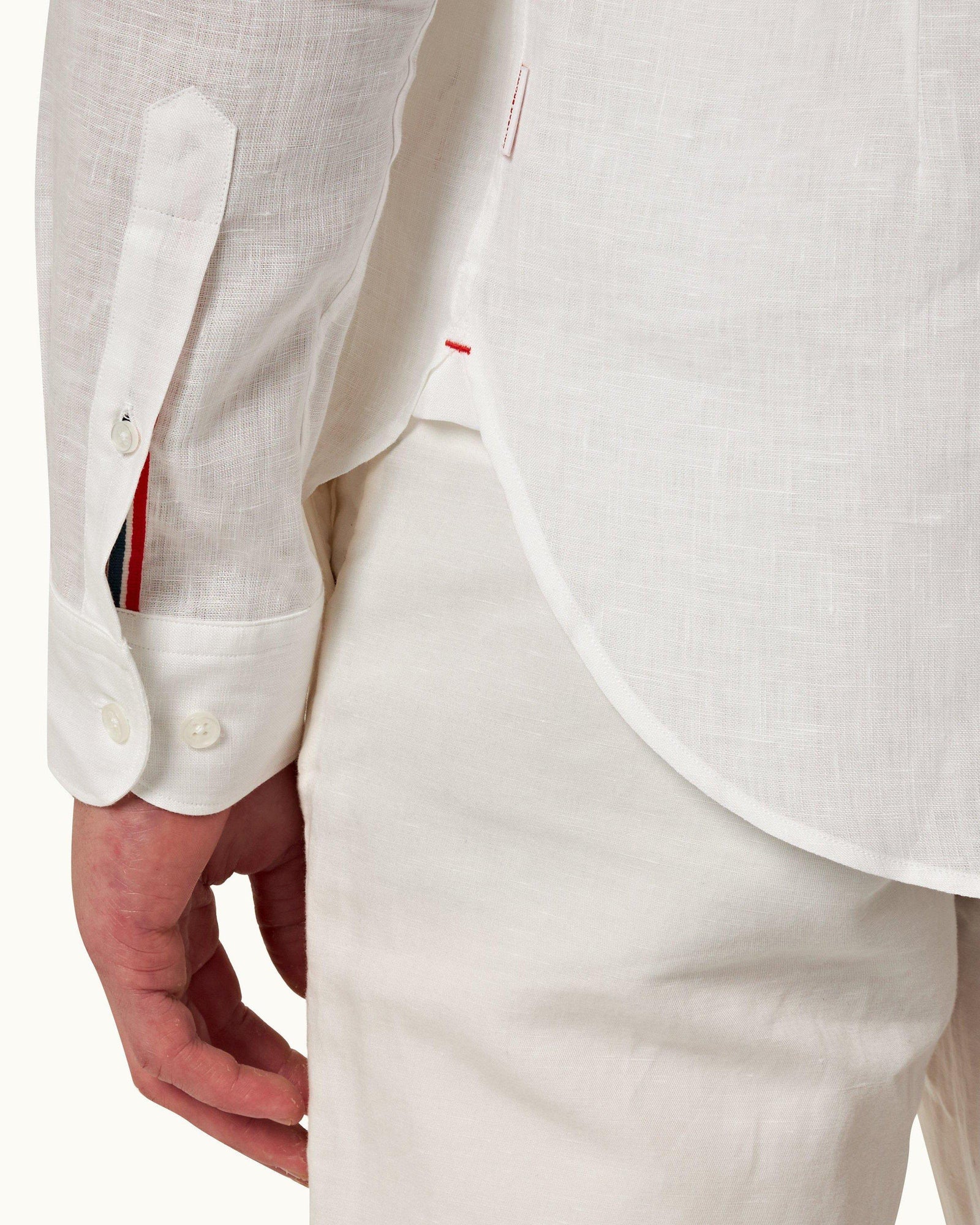 Cloud Classic Collar O.B Stripe Linen Shirt | Cloud