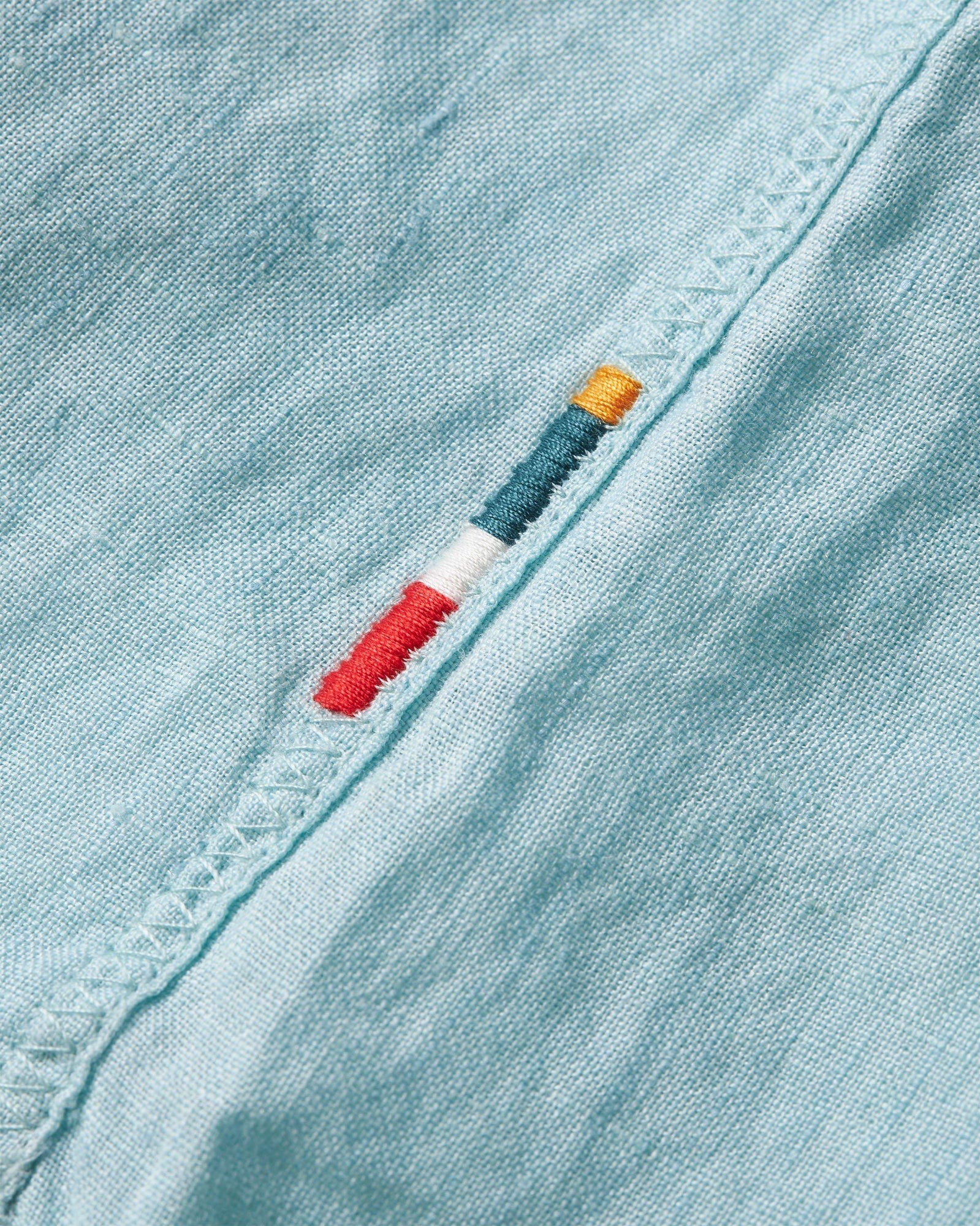 Men | Giles Lino Shirt | Light Sky Pool