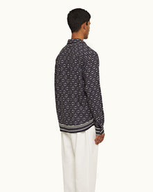 Dark Sapphire/Sea Mist Bandana Relaxed Fit Classic Collar Shirt | Dark Sapphire/Sea Mist