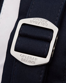 Griffon Silk Tailored Fit Cotton-Silk Trousers In Night Iris Blue | Night Iris