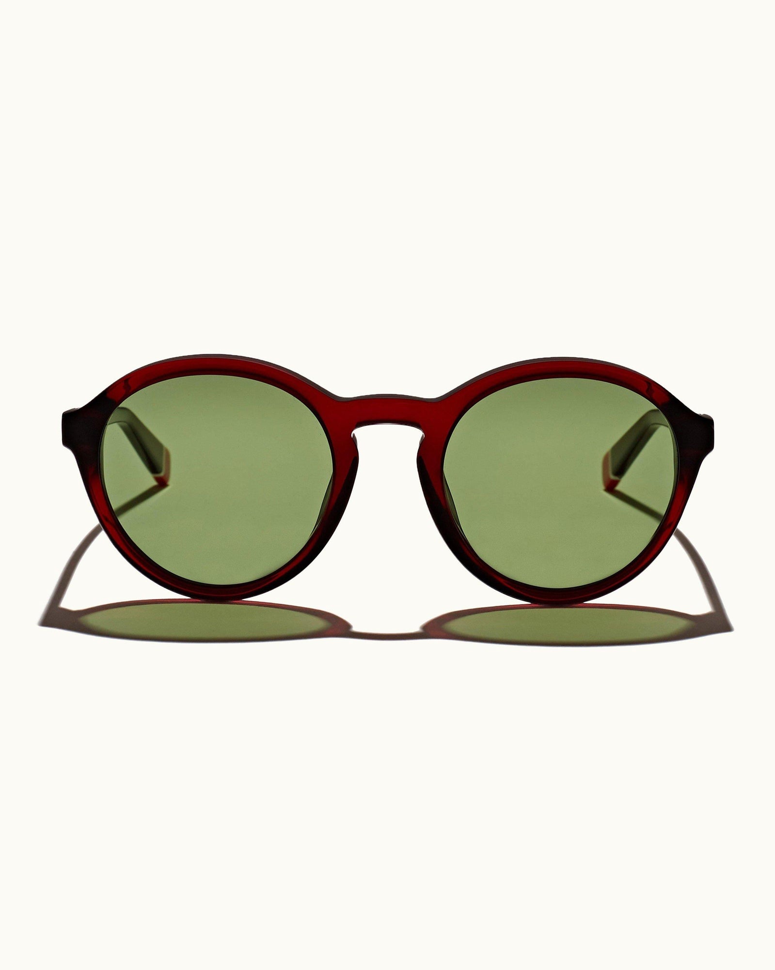 Harlyn Burgundy Round Sunglasses | Burgundy