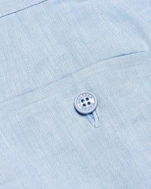 Harrop Light Blue Two-Tone Effect Tailored Fit Cotton-Linen Shorts | Light Blue