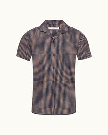 Azul Blue/Firestone Tiescape Print Classic Fit Capri Collar Shirt | Azul Blue/Firestone