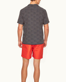 Azul Blue/Firestone Tiescape Print Classic Fit Capri Collar Shirt | Azul Blue/Firestone