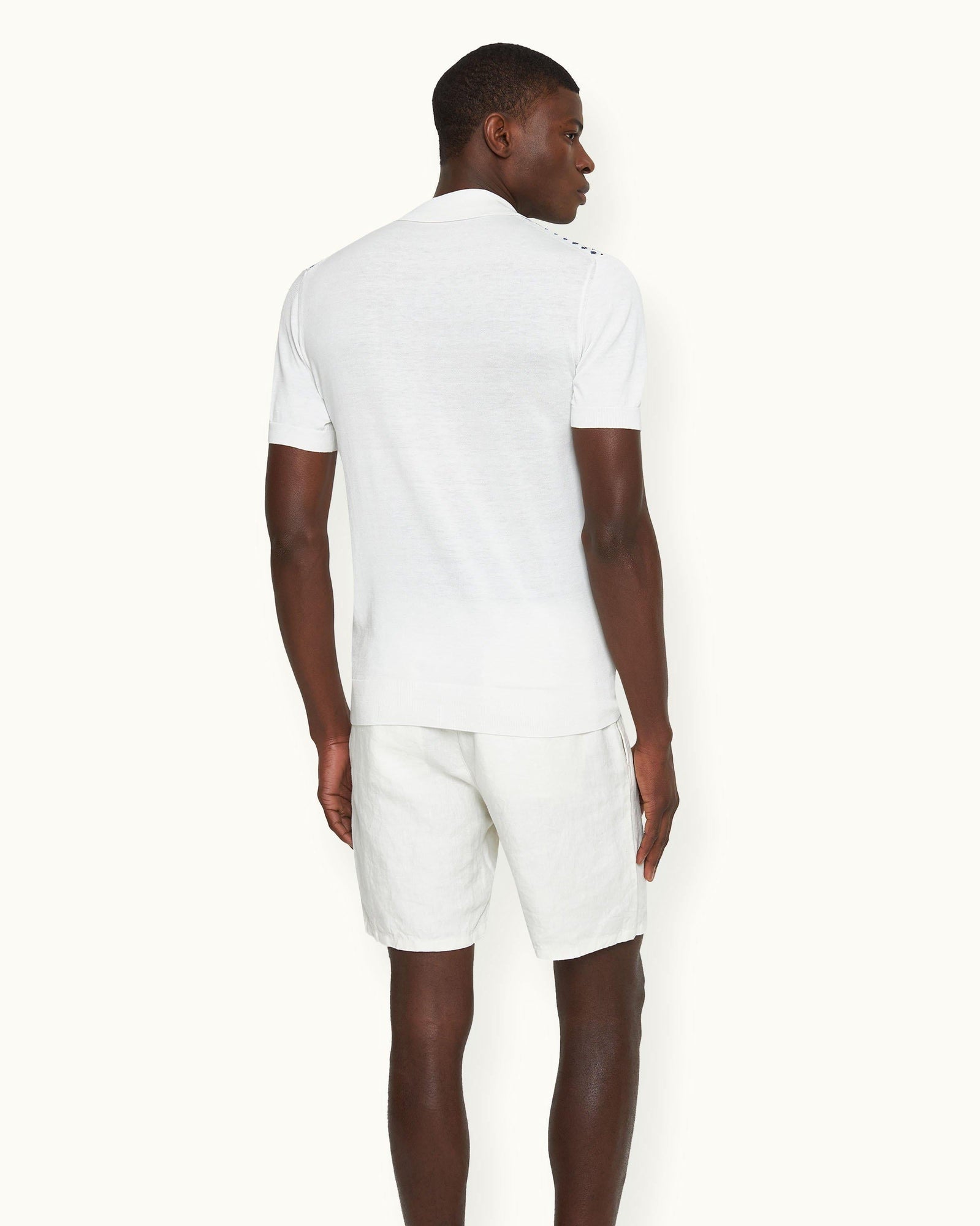 Horton Cashew Fiore Tailored Fit Silk-Cotton Pique Polo Shirt | Cashew