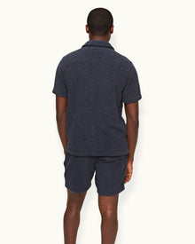 Men | Howell Towelling Shirt | Night Iris