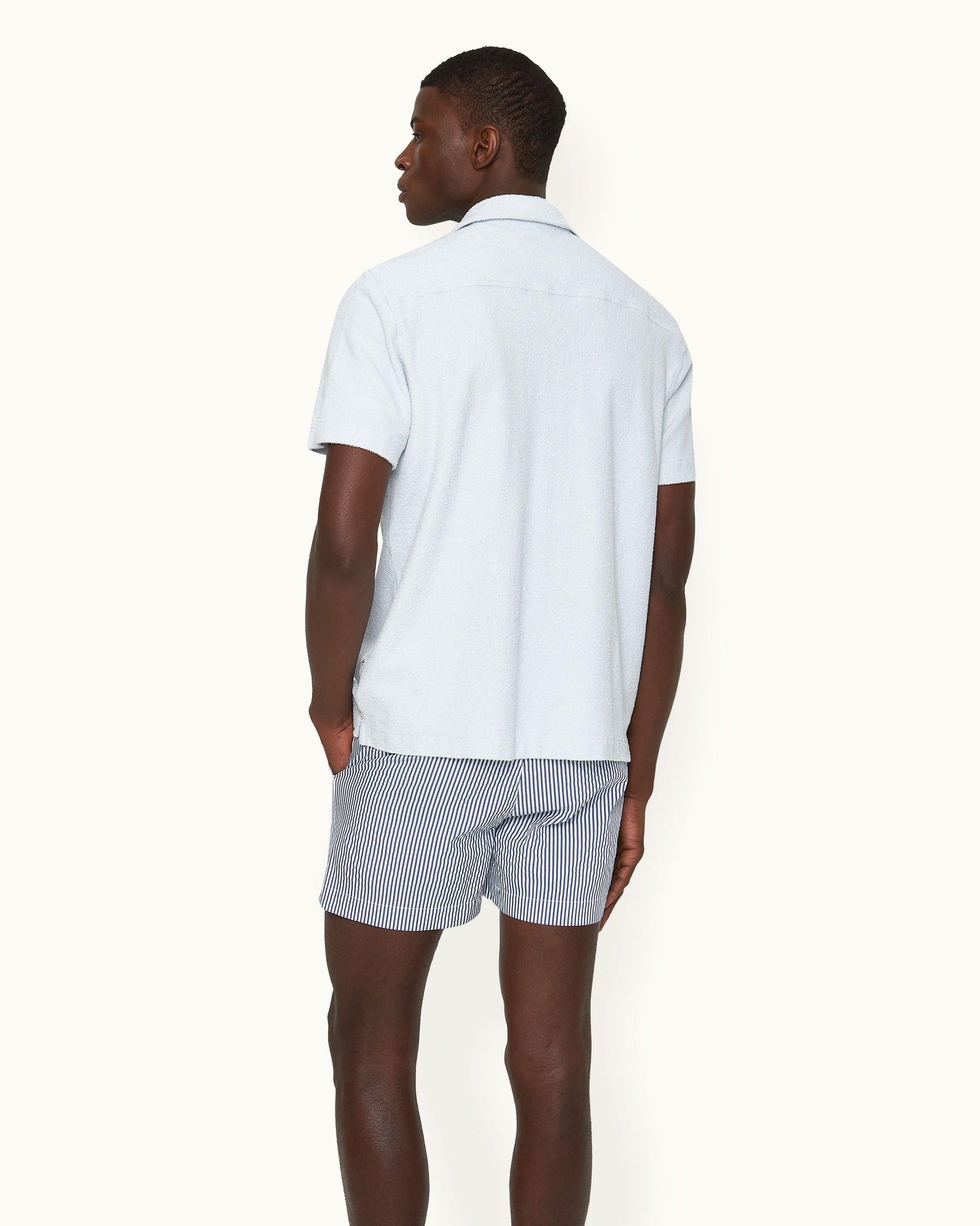 Men | Howell Towelling Shirt | Light Sky Pool