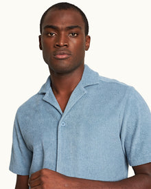 Men | Howell Towelling Shirt | Wish Blue