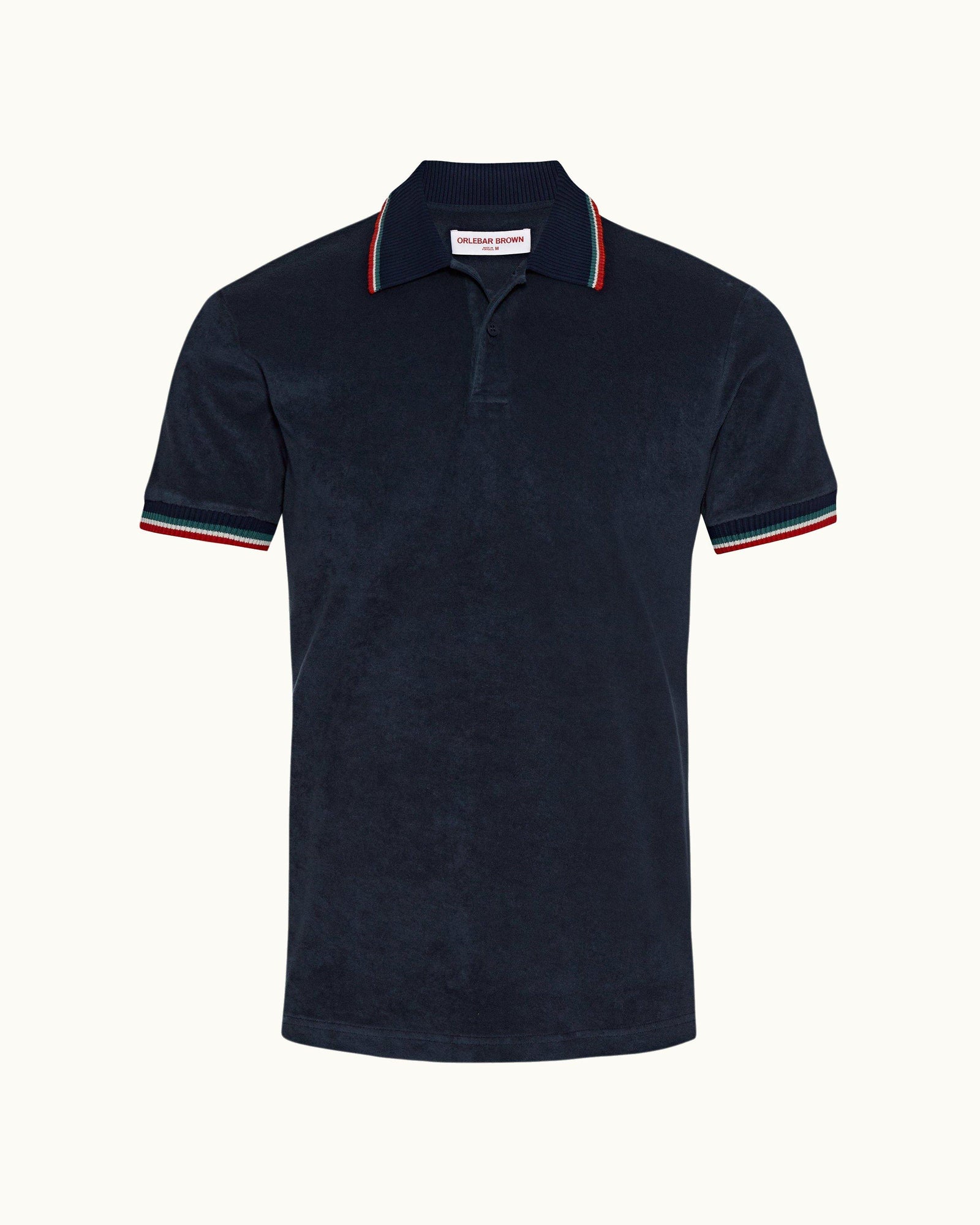 Navy Classic Fit O.B Stripe Tipping Polo Shirt | Navy