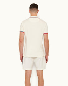 White Sand Classic Fit O.B Stripe Tipping Polo Shirt | White Sand