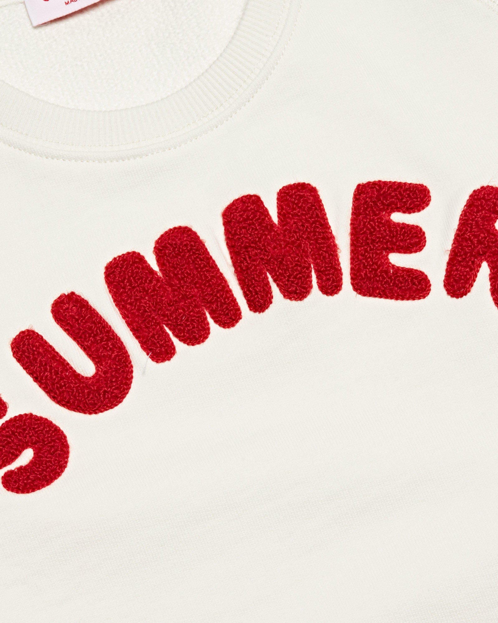 Kids | White Sand 'Summer' Slogan Organic Cotton Sweatshirt | White Sand