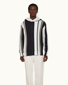 Sea Mist/Night Iris Italian Crochet Knit Jumper | Sea Mist/Night Iris