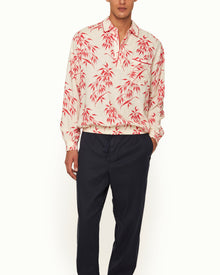 Men | Lakewood Shirt | White Sand/Summer Red
