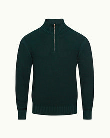 Bristlecone Pine Half Zip Waffle Knit Merino Jumper | Bristlecone Pine