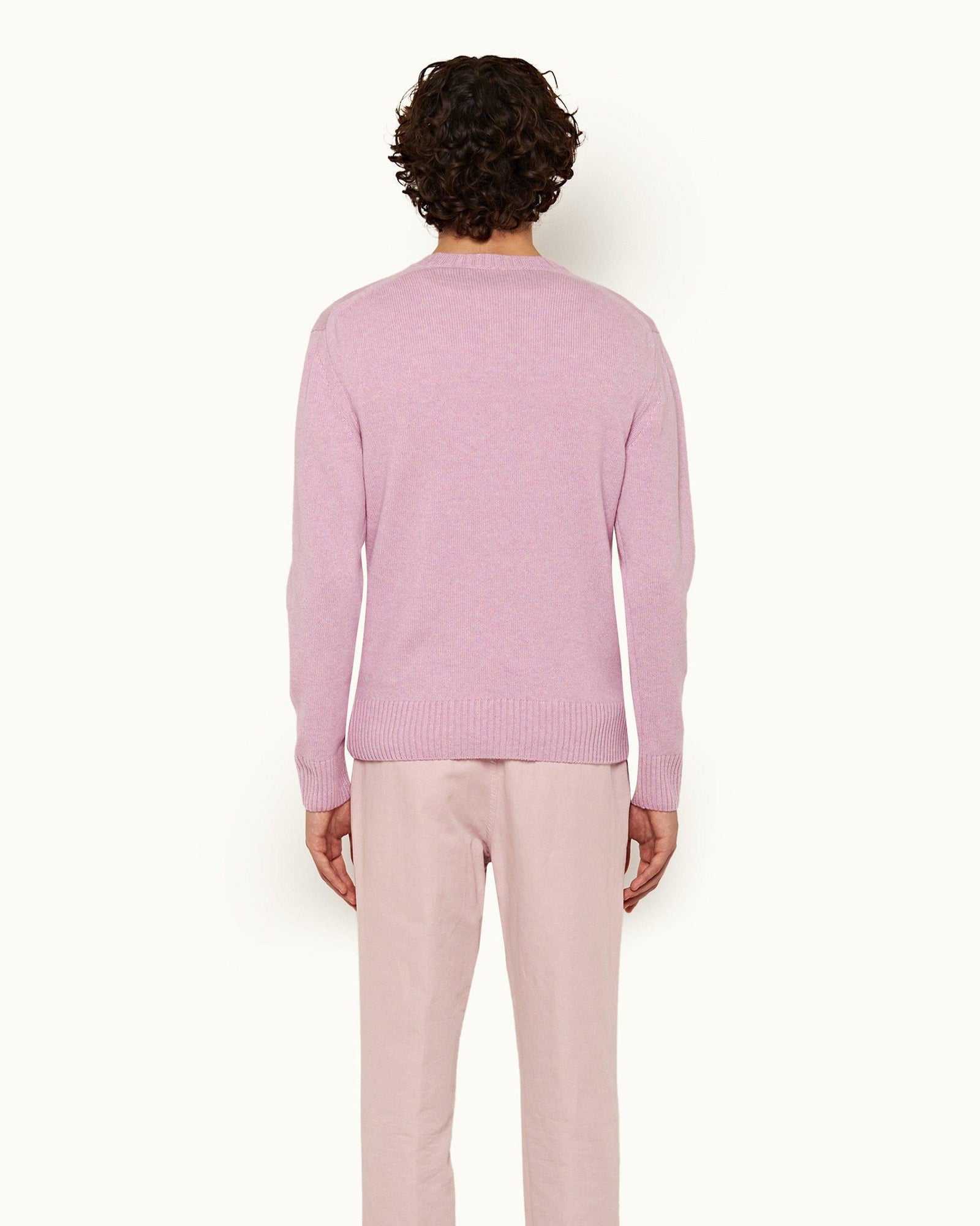 Lorca Cashmere Conch Pink Tailored Fit Cashmere Jumper | Conch Pink