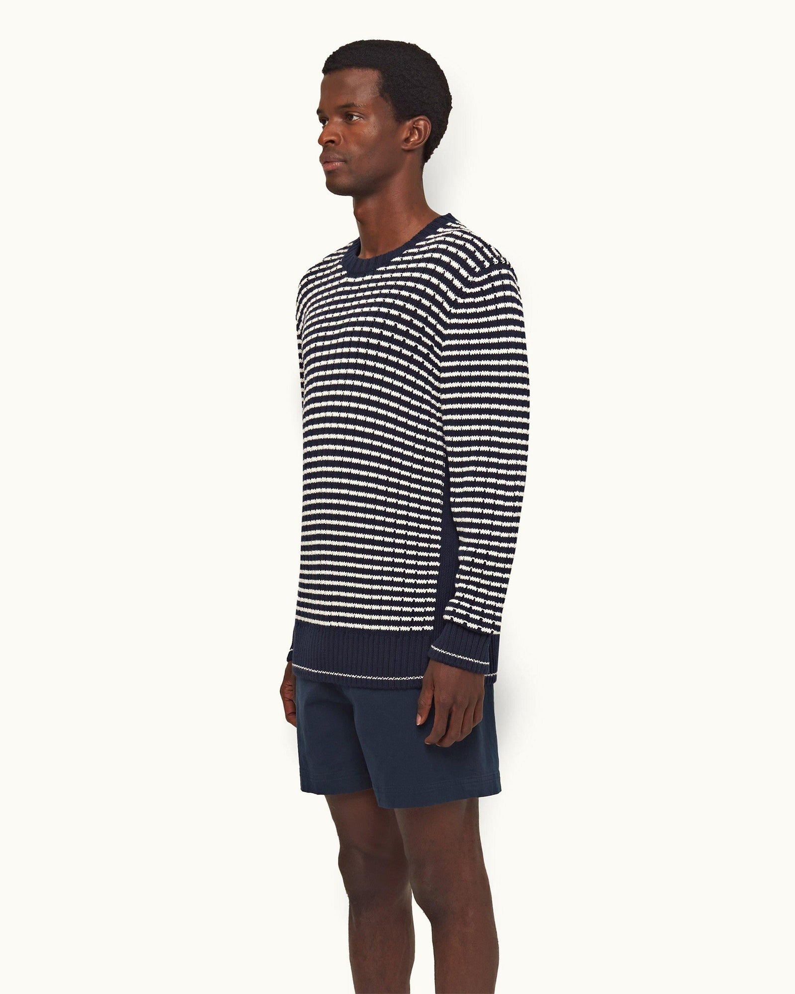 Night Iris/Sea Mist Side Stripe Jumper | Night Iris/Sea Mist