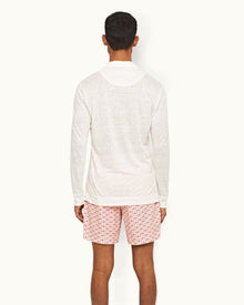 Sea Mist/Vermillion Bandana Relaxed Fit Drawcord Cotton Corduroy Shorts | Sea Mist/Vermillion