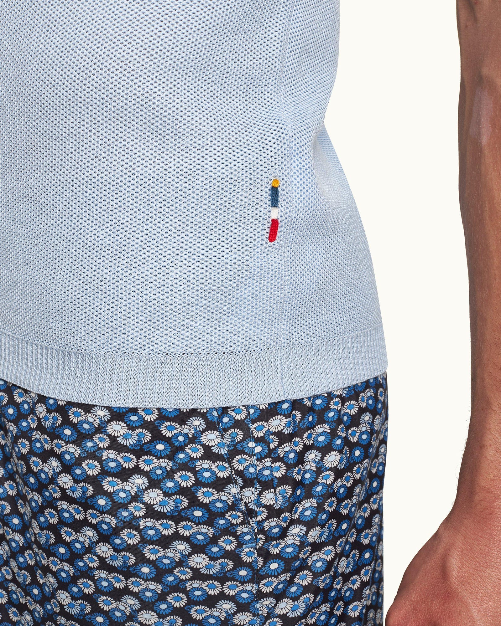 Maranon Dream Classic Fit mercerised Cotton Polo Shirt | Powdered Sky