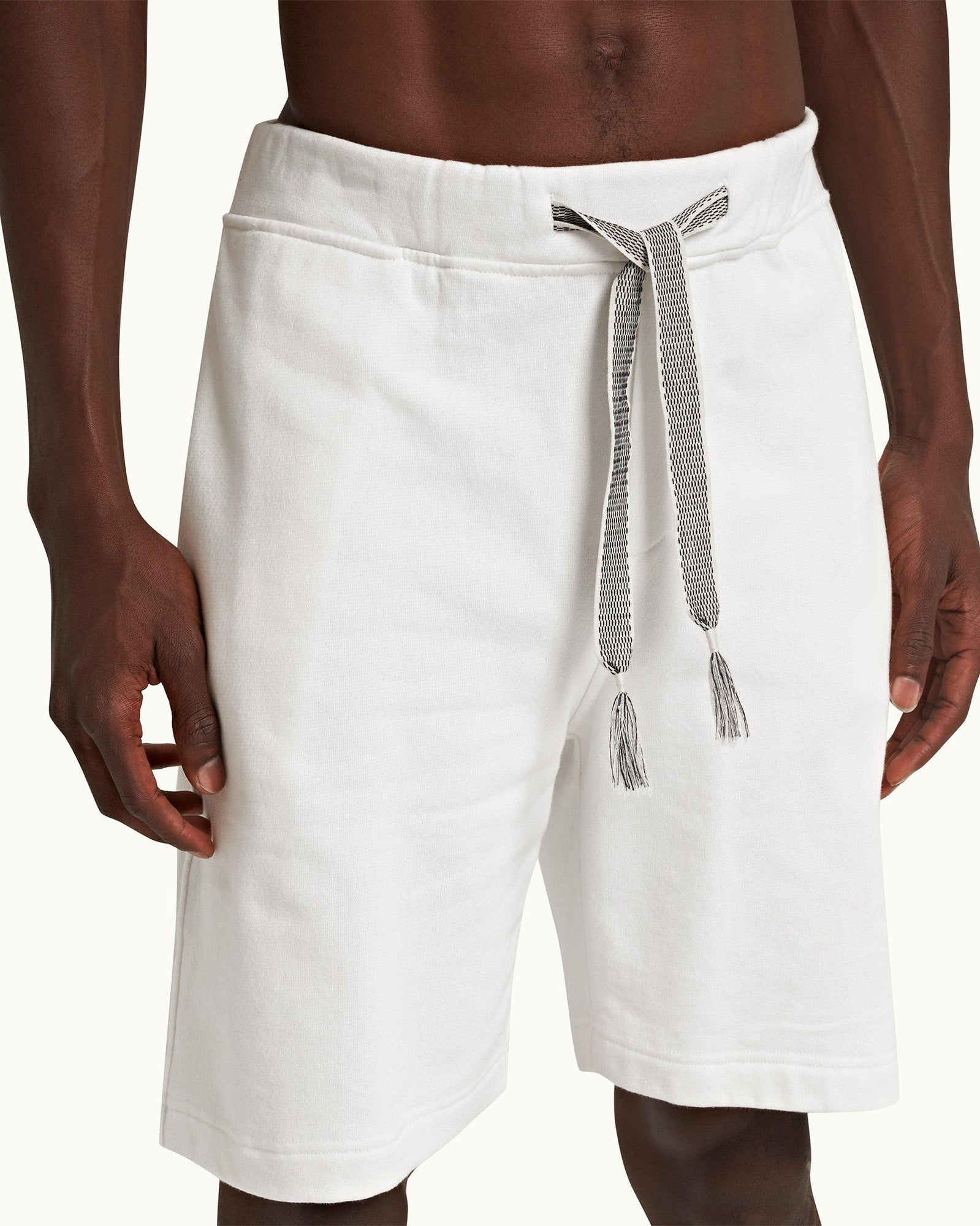 Sea Mist Classic Fit Textured Cotton Sweat Shorts | Sea Mist