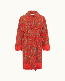 Vermillion Solo Fantasy Poplin Shawl Collar Robe | Vermillion