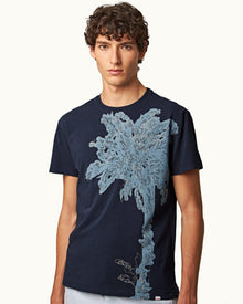 Ob Classic Tee Midnight Navy Embroidery Palm Tree Classic Fit T-shirt | Midnight Navy