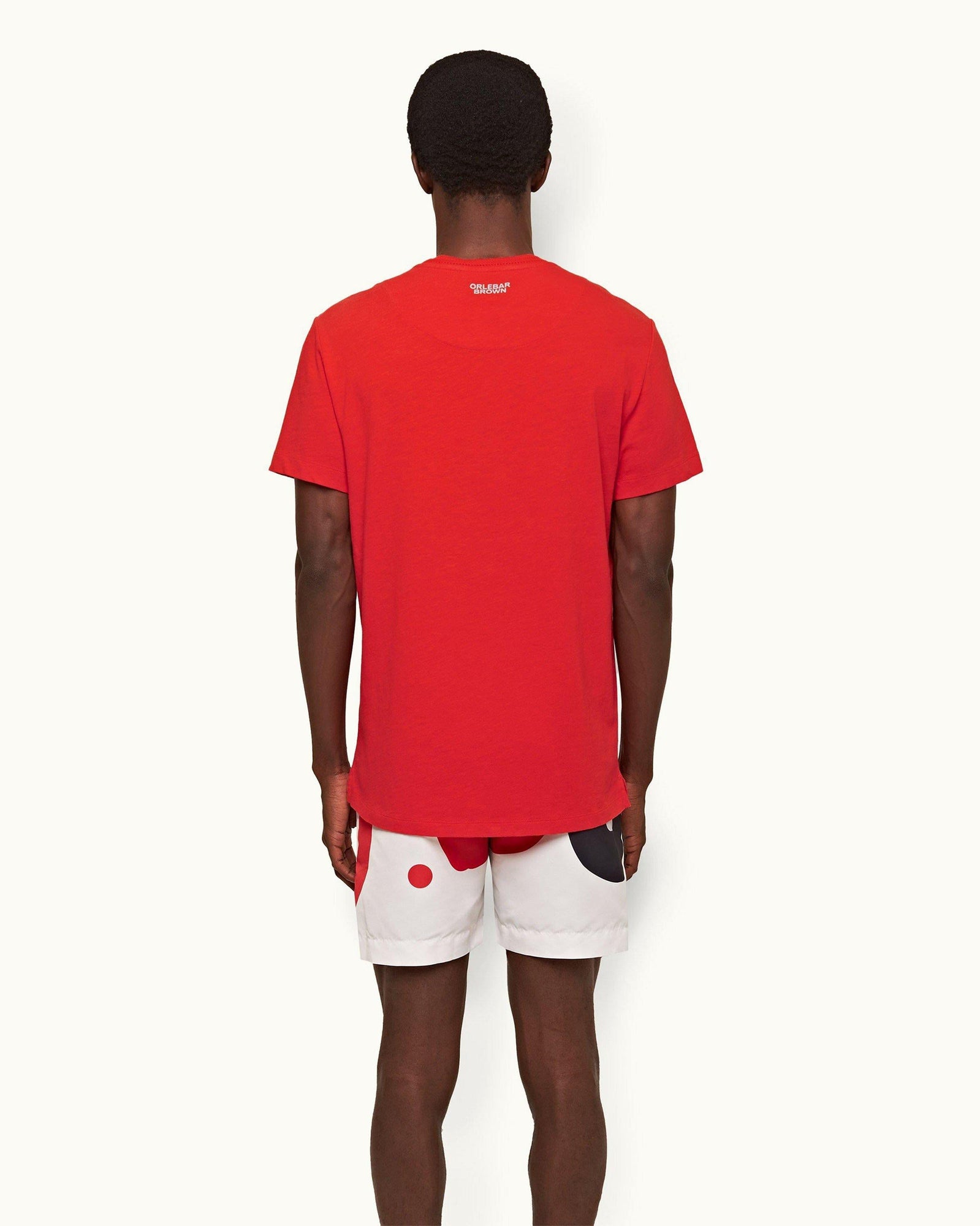 Summer Red O.BUOY Classic Fit Short-Sleeve Cotton-Linen T-shirt | Summer Red