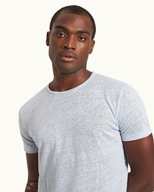 Men | Ob-T Linen T-Shirt | Soft Blue