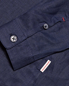 Kids | Navy Rhys Smart Linen Relaxed Overhead Shirt | Navy