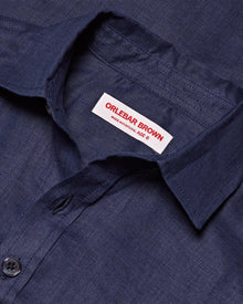 Kids | Navy Rhys Smart Linen Relaxed Overhead Shirt | Navy