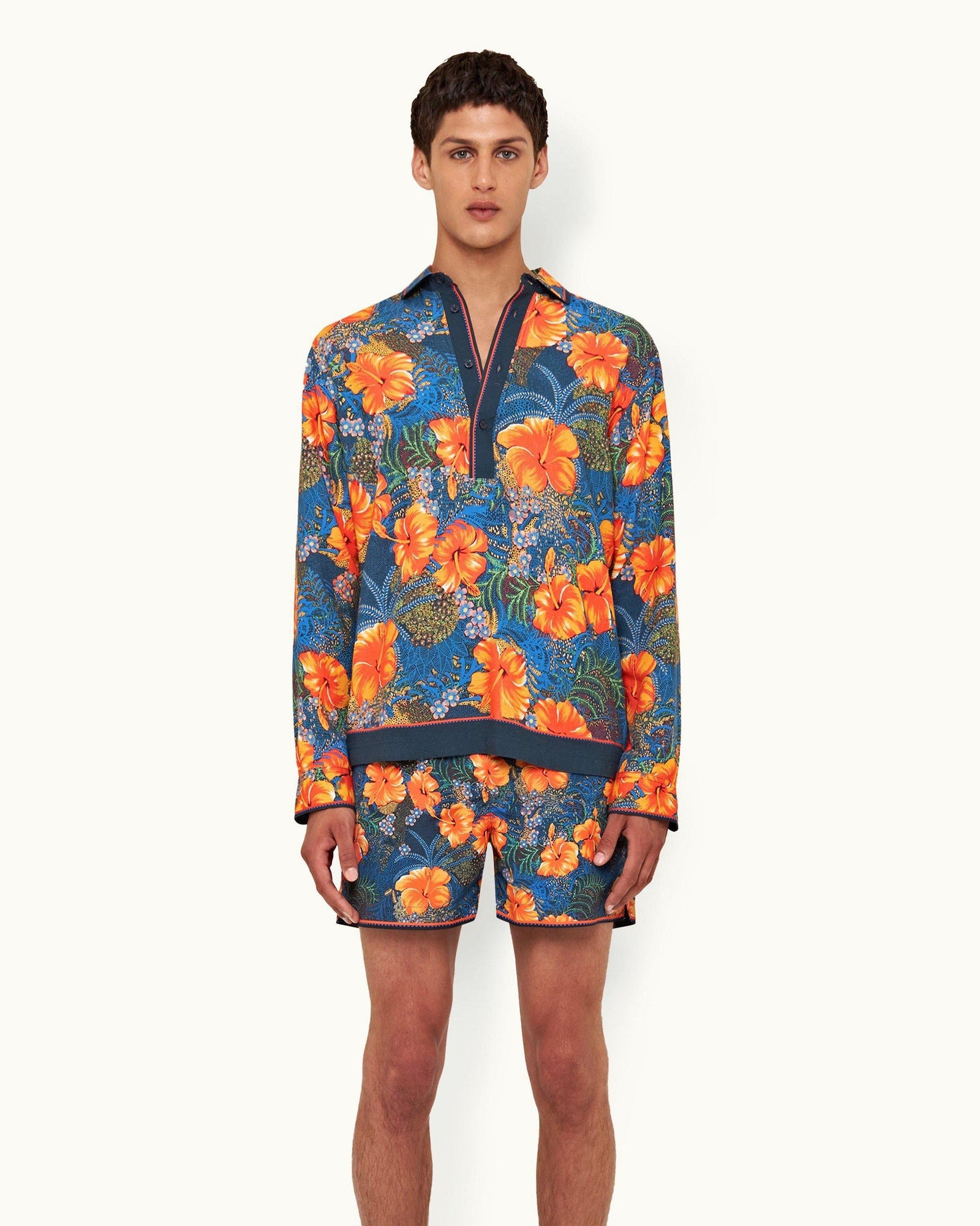 Multi Club Tropicana Print Classic Collar Shirt | Multi