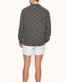 Ridley Truffle/Light Sky Pool Tiescape Print Relaxed Fit Overhead Shirt | Truffle/Light Sky Pool