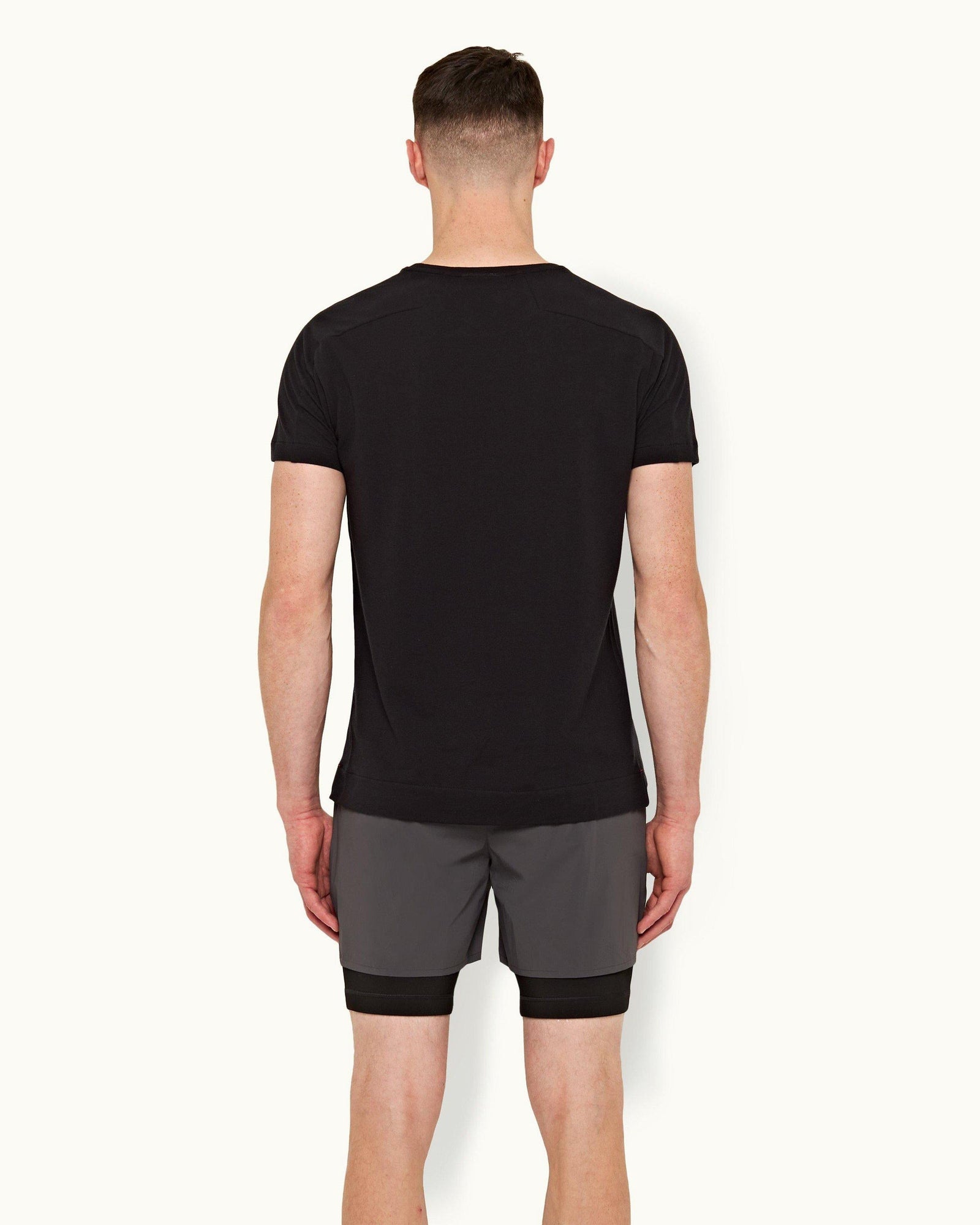 Black Classic Fit Ice Wool Long-Sleeve T-shirt | Black